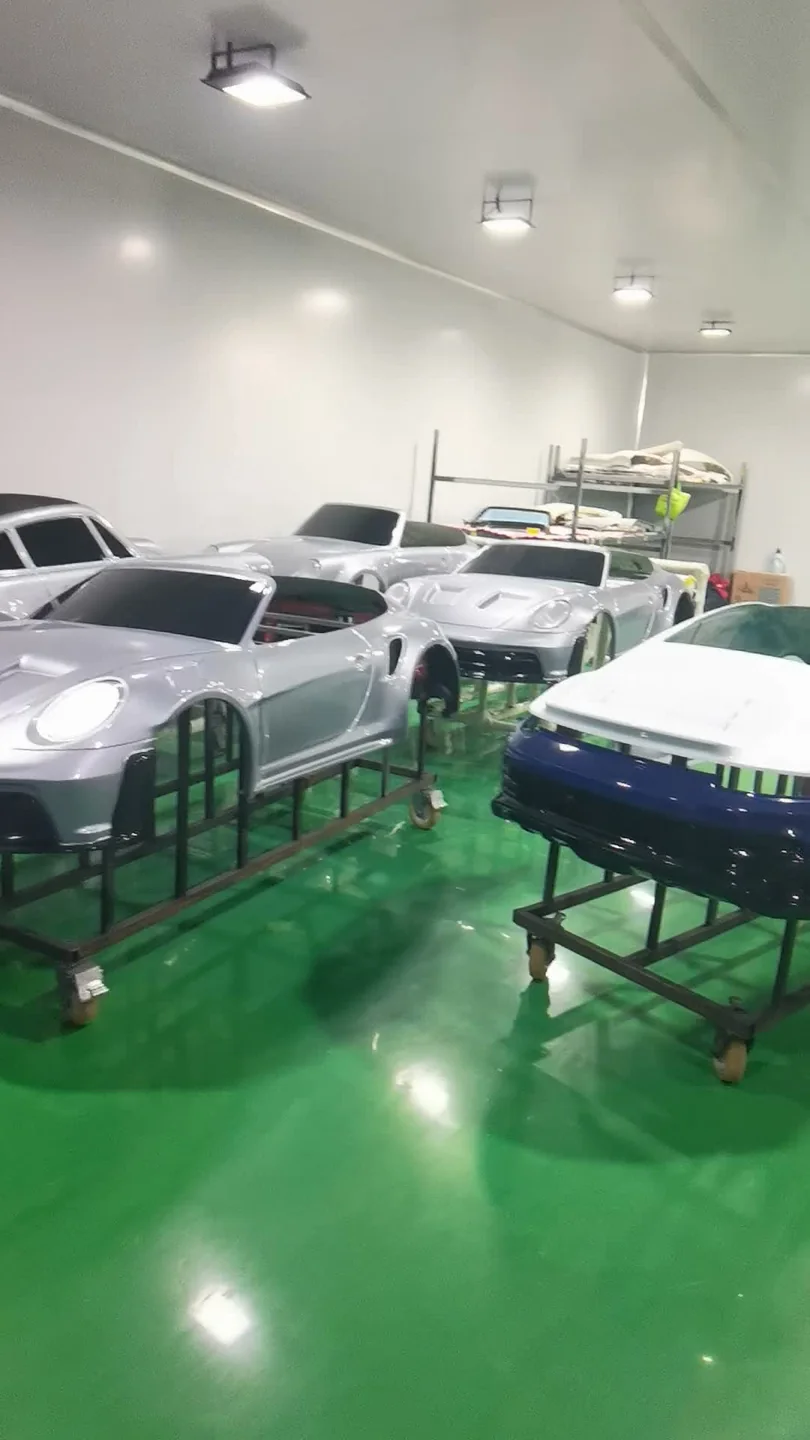 Vehicle shells in the workshop video
